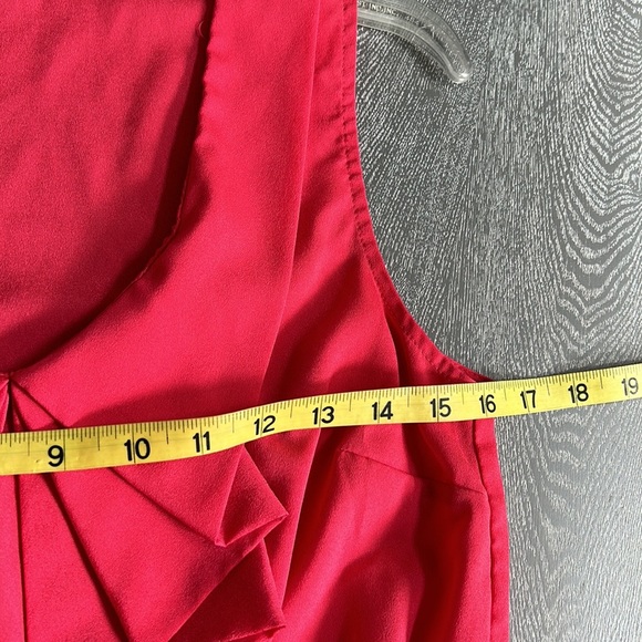 BeBop Red Pullover Elastic Waist Ruffle Collar Summer Dress Size M - Picture 5 of 9